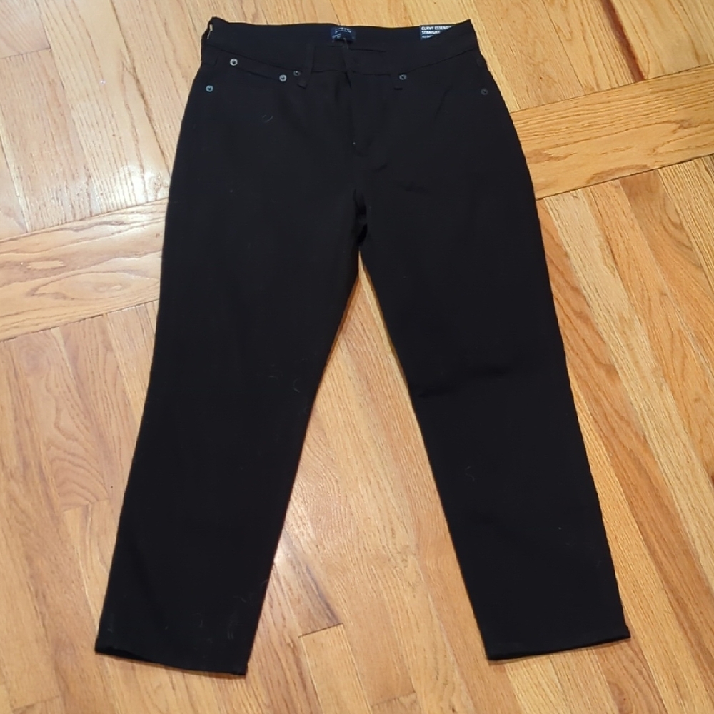 J. Crew Curvy Essential Straight Women's Black Ankle Jean
